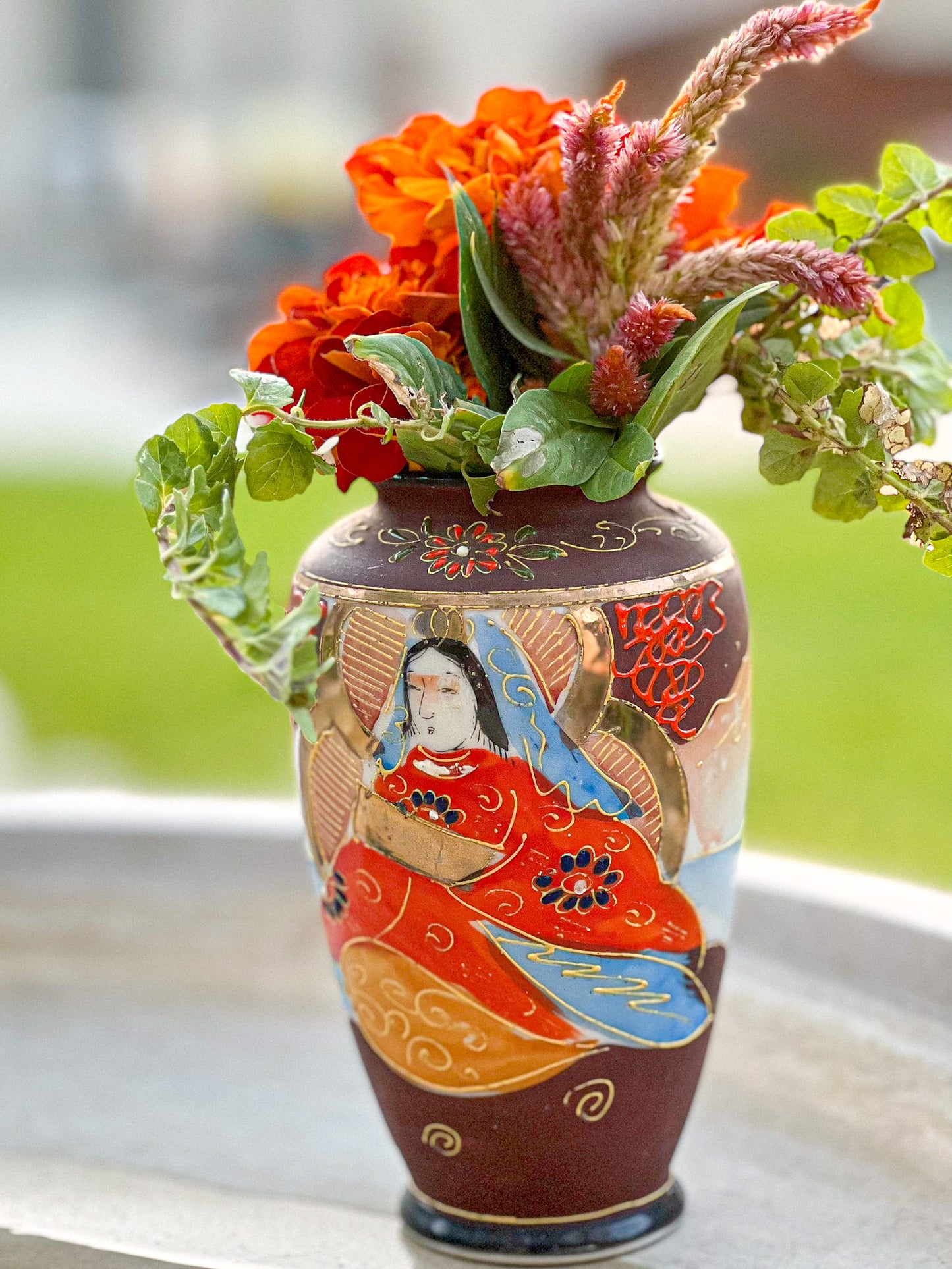 Satsuma vintage Japan Vase