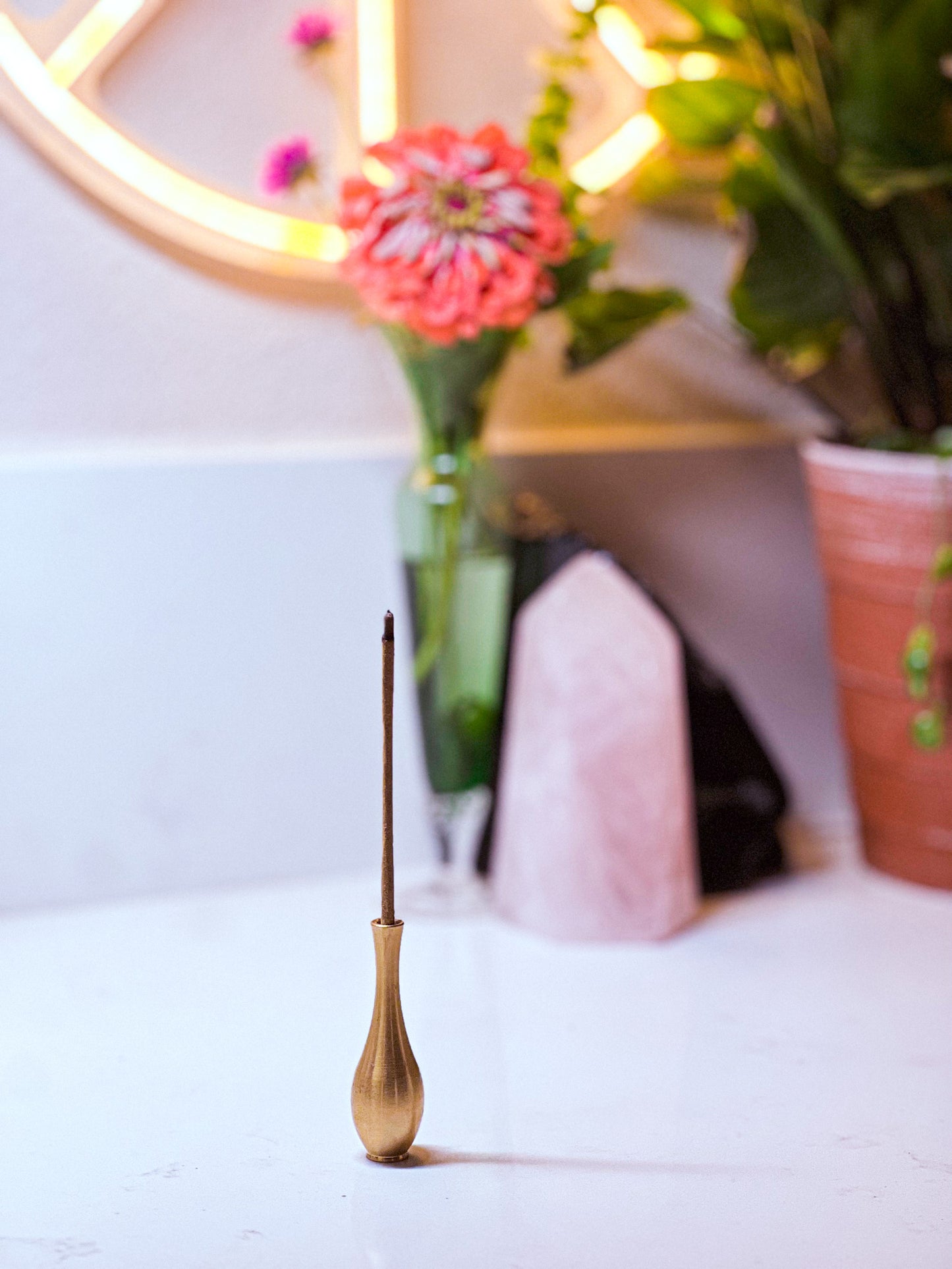 Mini brass incense holder